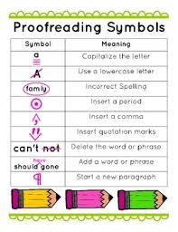 Proofreading Marks Poster Worksheets Teachers Pay Teachers