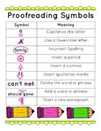 proofreading marks poster worksheets teachers pay teachers