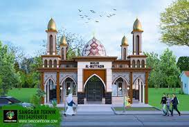Desain Masjid Minimalis Modern 10x12 Termasuk Teras Sanggar Teknik