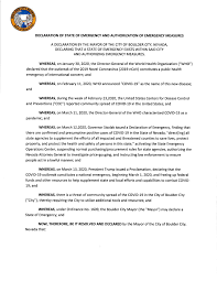 President donald trump declared a national emergency friday afternoon over the coronavirus outbreak following a week of cancellations. Boulder City Nv Official Website