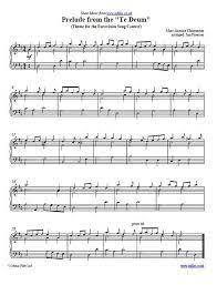 This Piece Is The Prelude From The Te Deum By Marc Antoine Charpentier And Is The Theme Music Of The European Bro Sheet Music Piano Sheet Music Teaching Music