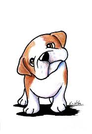 Curious Bulldog By Kim Niles Bulldog Drawing Dog Drawing Simple Dog Drawing