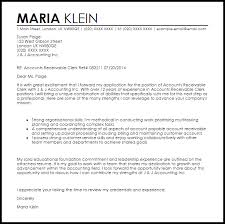 Accounts Receivable Clerk Cover Letter Sample Cover Letter Templates Examples