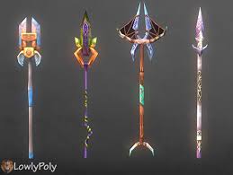 The most common design for hunting or combat spears s. Weapons Vol 6 Spears 3d Weapons Unity Asset Store
