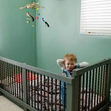 Diy toddler size house bed with slats and fences plans. Diy Toddler Floor Bed Frame For Under 25 And Less Than An Hour