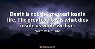 Also, check out these grief quotes on celebrating the. Norman Cousins Death Is Not The Greatest Loss In Life