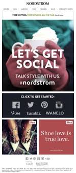 Nordstrom Creates Emails With Pinnable Content Social Media Packages Email Marketing Design Pinterest For Business