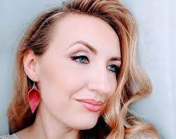 Leather Sterling Silver Earrings, Lightweight Floral Petal Earrings,  Botanical Jewelry, Yellowstone Style Jewelry, Gift for Her Under 15