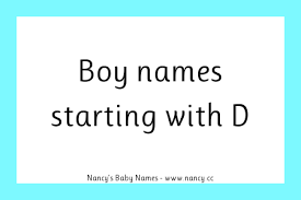 Boy names starting with D