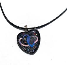 Black Confetti Pendant Necklace