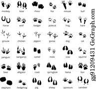Directed by joy batchelor, john halas. Animal Track Clip Art Royalty Free Gograph