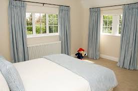 Maybe you would like to learn more about one of these? Blue White Striped Guest Bedroom Curtains Cushions Throw Coastal Bedroom Surrey Houzz Uk