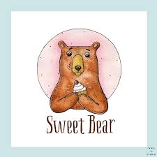 Bear's head tooth — isaac joel. Do You Have A Sweet Tooth Then You Ll Be Best Friends With This Bear Boy Custom Logo Design For A Littl Bear Illustration Custom Logo Design Logo Design