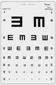 exact size of snellen chart what font is used for eye chart