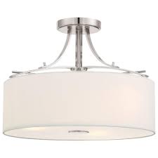 Minka group® may update these terms and conditions occasionally. Minka Lavery Poleis 3 Light Brushed Nickel Semi Flush Mount Light 3307 84 The Home Depot
