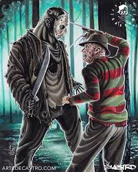 Freddy Krueger Vs Jason Vs Michael Myers Vs Chucky Freddy Krueger Vs Jason Voorhees Horror Movie Icons Horror Artwork Classic Horror Movies