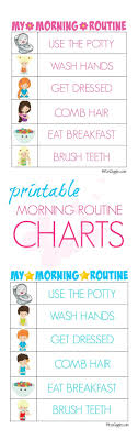 kids morning routine checklist with free printable stuff