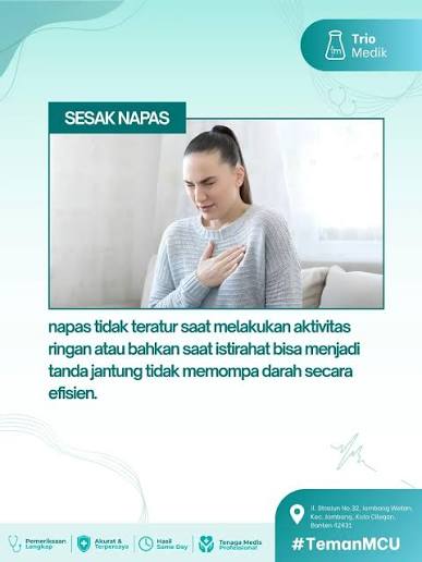 Jangan abaikan sinyal dari tubuh. Nyeri dada, sesak napas, mudah lelah, hingga detak jantung yang tidak teratur bisa menjadi tanda yang perlu diperhatikan. Kenali gejalanya, jangan tunggu sampai semakin parah. Karena menjaga