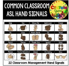 Asl Classroom Hand Signals Asl Sign Language Sign Language Words Learn Sign Language