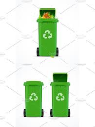 Realistic 3d Recycled Bins For Trash Container Design Bins Recycling