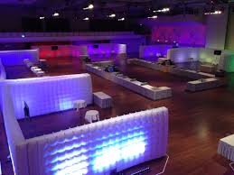 Large Inflatable Walls With Colour Changing Mood Lighting Used To Create Separate Areas At A Dinner Function Evolutiondome Popupwall Temporarywall Inflata