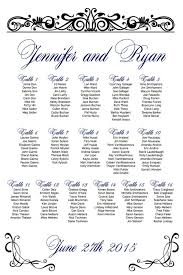 Scroll Wedding Seating Chart Printable Custom Seating Chart