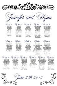 Scroll Wedding Seating Chart Printable Custom Seating Chart