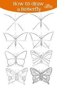 As shown in the picture, start drawing from the wing and stretch it till the body of the butterfly. How To Draw A Butterfly Step By Step Easy And Fast Craft Mart