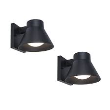 Get free shipping on qualified battery operated wall sconces or buy online pick up in store today in the lighting department. Project Source 2 Pack 4 76 In H Black Dark Sky Led Outdoor Wall Light In The Outdoor Wall Lights Department At Lowes Com