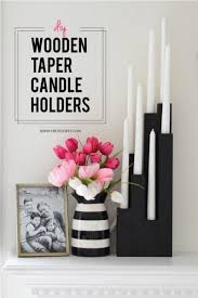 Unfinished wooden candle sticks holders 3, hole size 1/2. Diy Wooden Taper Candleholders Created By V