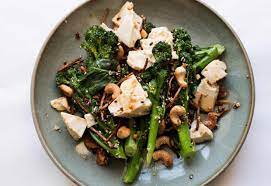 Purple Sprouting Broccoli With Cashews And Tofu Nigel Slater Broccoli Recipes Nigel Slater Broccoli