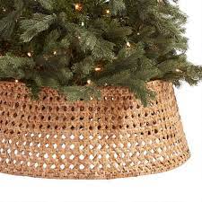 Natural Rattan Cane Open Weave Tree Collar World Market In 2021 Tree Collar Weaving Xmas Decorations