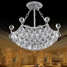 Crystal Ball Pendant Light Fixtures Modern Metal 6 Light Pendant Chandelier In Chrome For Dining Room Beautifulhalo Com