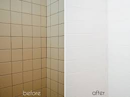 A Bathroom Tile Makeover With Paint Ramshackle Glam Painting Bathroom Tiles Bathtub Tile Bathroom Makeover Paint