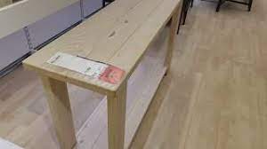 Lack coffee table we like the lack coffee tables, our first lack was damaged because i sat on it, and it broke in the middle. Console Table Rekarne From Ikea Youtube