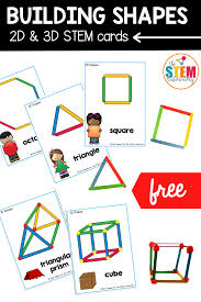 Shapes i spy free printable. Building Shapes Stem Cards The Stem Laboratory