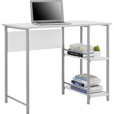 Mainstays Basic Metal Student Computer Desk Silver With White Walmart Com Cheap Office Furniture Small Computer Desk Student Desks