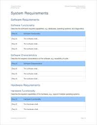 Reporting Requirements Template 13 Templates Example Templates Example Software Requirements Specification Templates Professional Graphic Design