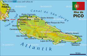 De vruchtbare bodem brengt een weelderige natuur voort en de heldere lucht biedt een altijd wisselend wolkenspel. Map Of Pico Azores Portugal Map In The Atlas Of The World World Atlas Azores Portugal Map Pico
