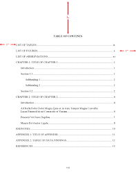 Vertical lines are not permitted per apa formatting style. Order And Components Thesis And Dissertation Guide Unc Chapel Hill Graduate School