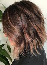 Fresh Hair Color Ideas For Lob Hair To Sport In 2017 2018 Balayage Brunette Wavy Bob Hairstyles Short Hair Balayage