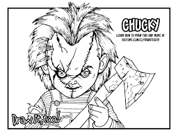 My custom tiffany doll (bride of chucky) i used the spencer's tiffany doll, removed all the factory paint get all dolled up this halloween as the bride of chucky. Chucky Coloring Pages Coloring Home