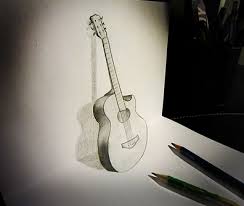 52 Gambar Lukisan Pensil Orang Bermain Gitar