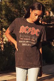 Shop the latest chic styles of 2021 oversized t shirt collections at zaful with prices down to $10.28, including oversized t shirt and more. Junk Food Ac Dc Washed Black T Shirt Oversized Graphic Tee Lulus