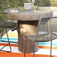 Fuze Grey Bistro Table Cb2 Bistro Table