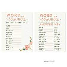 Fun Express Baby Word Scramble Baby Shower Game 24 Pieces Baby Shower Wording Baby Shower Games Unique Fun Baby Shower Games