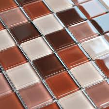 What are the shipping options for brown tile backsplashes? Crystal Glass Mosaic Tile Brown Kitchen Backsplash Designs Bathroom Wall Bathroom Flooring