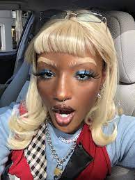 It S Just Kyn On Twitter Bleached Eyebrows Black Girl Bleached Eyebrows Bleached Brows