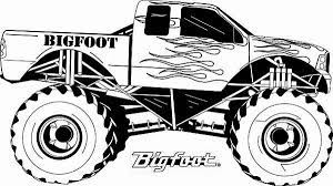 Bigfoot monster truck coloring page from monster truck category. Monster Truck Monster Truck Bigfoot Flames Coloring Page Monster Truck Coloring Pages Monster Truck Drawing Truck Coloring Pages