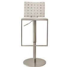 Set of 2 modani white faux leather adjustable bar stools $299 (woodland hills) pic hide this posting restore restore this posting. Modani White Woven Leather Bar Stools A Pair White Leather Bar Stools Leather Bar Stools Bar Stools